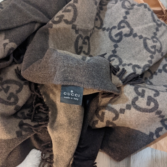 Authentic Vintage Gucci Blanket Brown GG - Picture 12 of 12